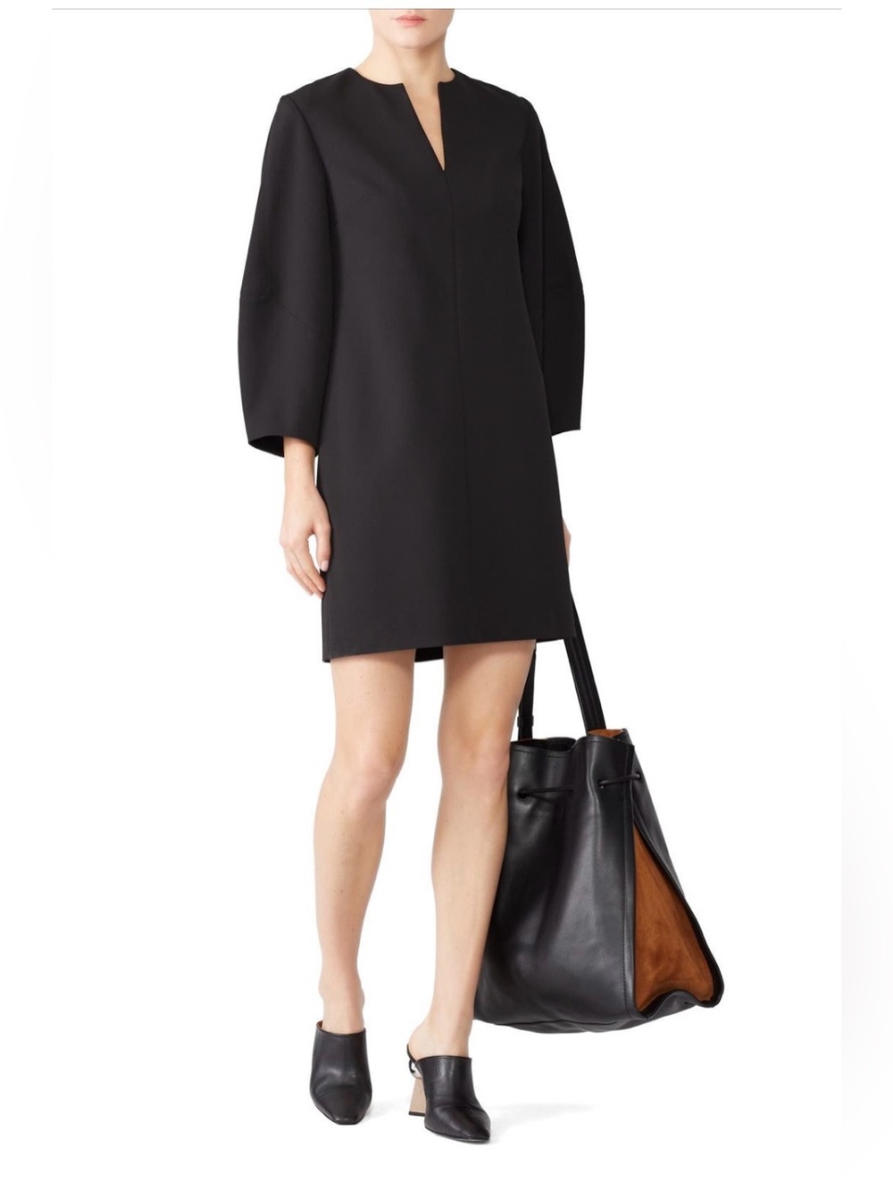Tibi~Black Sculpted Sleeve Mini Dress~Size 2~$395~